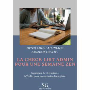 La checklist admin pour une semaine zen